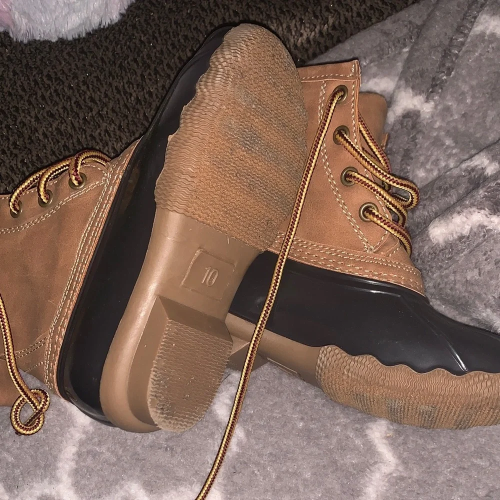 Kids Waterproof Brown and Black Snow Boots